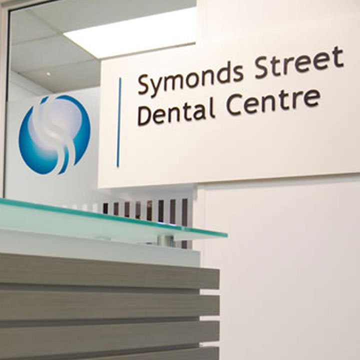 Symonds Street Dental Centre reception signage
